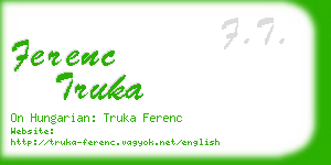 ferenc truka business card